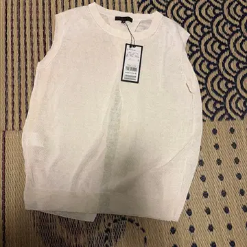 [ 미사용 새상품 ] iCB 린넨 혼방 베스트 백 슬릿 M