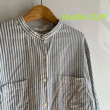 studio CLIP 스트라이프 셔츠 면 100% M 사이즈