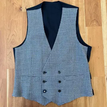 LARDINI 체크 무늬 포멀 베스트 48