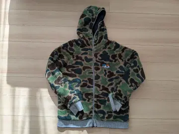 리버서블 퀼트 카모플라주 보아 블루종 남성용 L 새상품급