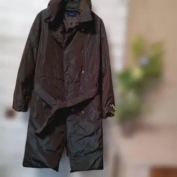 NEWYORKER 벨트 다운 롱 코트 레인보우 소재