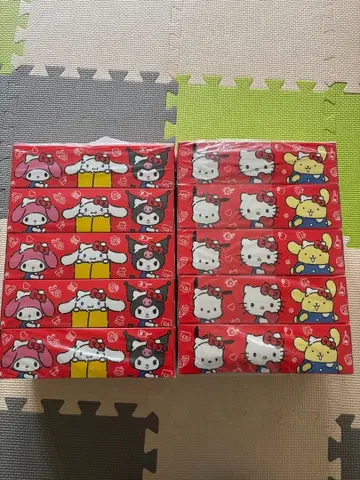 헬로키티 산리오 한정판 일본제 티슈 상자 모음 미사용 새상품 미개봉
