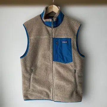 patagonia 레트로X 베스트 M 사이즈 베이지/블루 FA15