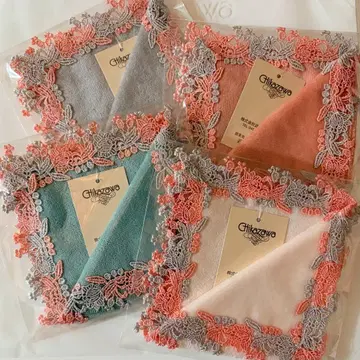 치카자와 레이스 새상품 로즈힙 4장 세트 핑크 피치 로몬드 블루