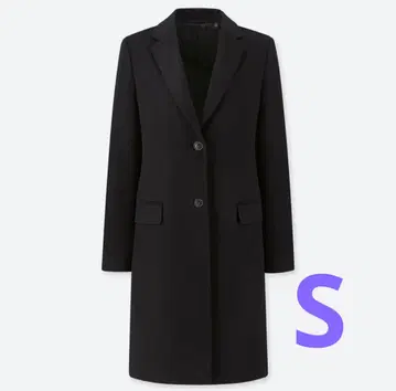 유니클로 울 캐시미어 체스터 코트+ 블랙 여성용 S 새상품