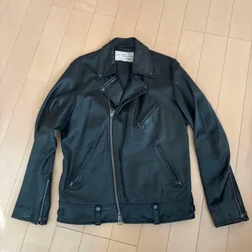 AVIREX 천연 가죽 가죽 자켓 XL 블랙