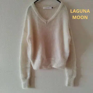 새상품 LAGUNAMOON 아이보리 모헤어 V넥 스웨터 F