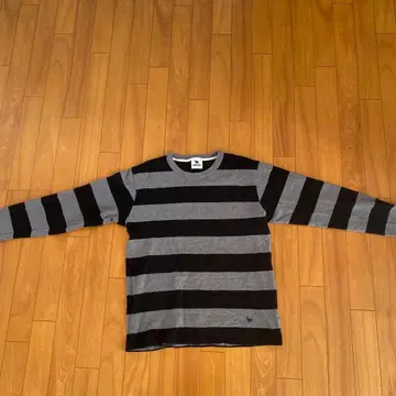 s&nd 스트라이프 긴팔 티셔츠 그레이/블랙