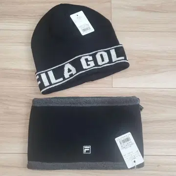 [택 포함 새상품] FILA 골프 니트 모자/넥워머 2세트