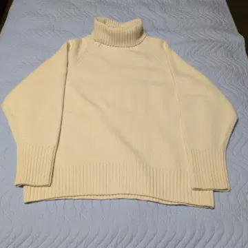 23구 울 캐시미어 블렌드 벌키 터틀넥 스웨터 38 아이보리