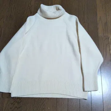 23구 울 캐시미어 블렌드 벌키 터틀넥 스웨터 38 아이보리
