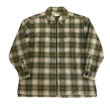 90s 화이트 택 J.CREW 옴브레 집업 자켓