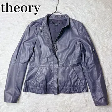 띠어리 theory 가죽 자켓 카우 가죽 짧은 기장 라이더