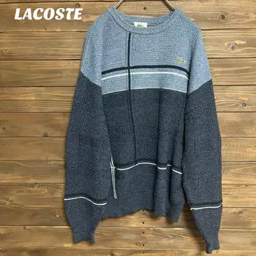 [ 라코스테 ] 니트 스웨터 자수 로고 캐주얼 L