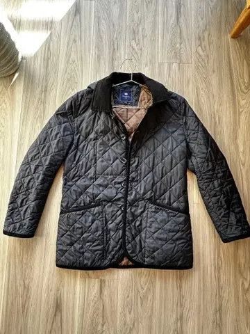 [ 고품질 ] Mitsumine 퀼팅 자켓 M 블랙 후드 탈부착 가능