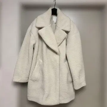 아이보리 보아 자켓