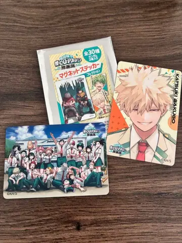 나의 히어로 아카데미아 원화전 마그넷 스티커 2개 세트