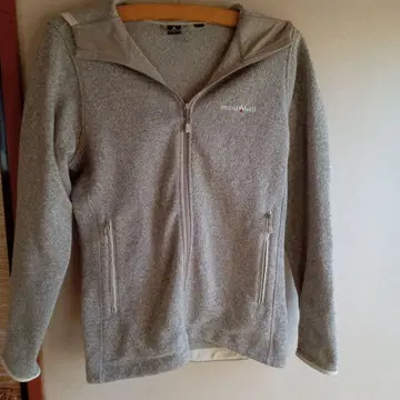 montbell 크리마플러스 니트 후드티 플리스 그레이