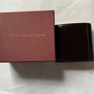 정가 25000엔 Hamana 다크 브라운 접이식 지갑