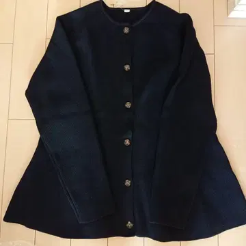 네이비 리브 가디건 L 사이즈