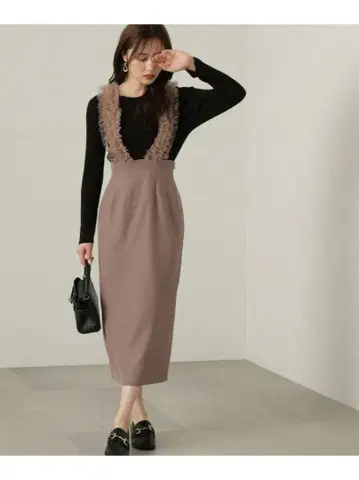 24AW 튤 프릴 서스펜더 타이츠 스커트 프로포션