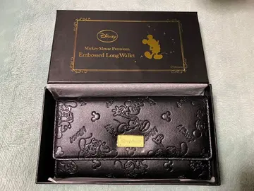 미키마우스 프리미엄 엠보 롱 지갑 블랙 (개봉품)