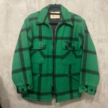 60s 빈티지 Fox Knapp 레어 체크 울 자켓 USA
