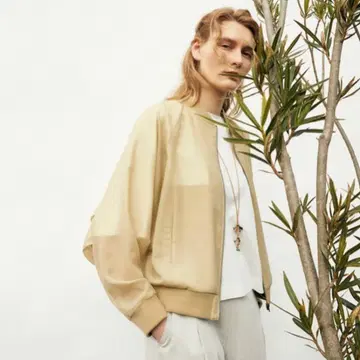 [ L'EQUIPE ] 새상품급 시어 블루종 자켓 베이지 라이트 아우터