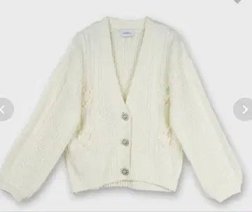 긴자 매기 미사용 새상품 케이블 니트 아이보리 가디건 사이즈 M