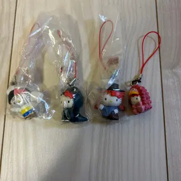 [ 미사용 ] 키티 명작극장 스트랩 3개 피크민 1개 4개 세트