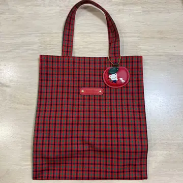 파밀리아 familiar 토트백 레드 체크