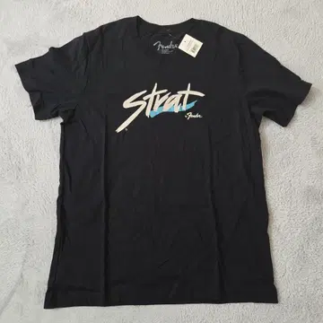 Fender 스트라토 로고 티셔츠 L 사이즈 블랙