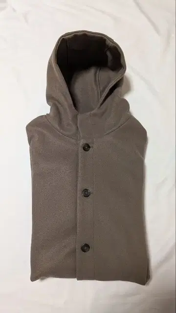 미사용 새상품 SPU 멜톤 후디드 코트 모카 S