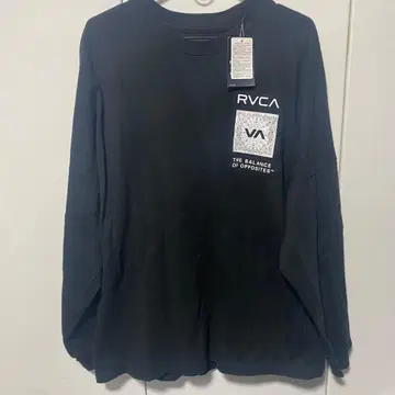 [ 미사용 새상품 택 포함 ] RVCA 블랙 롱 슬리브 T셔츠 L 사이즈