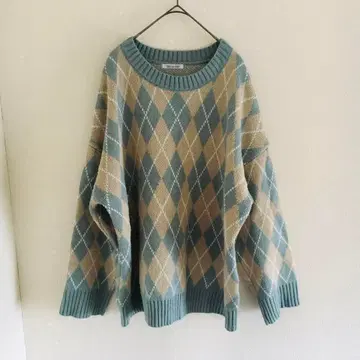 [ OLIVE des OLIVE ] 아가일 니트 드롭 숄더