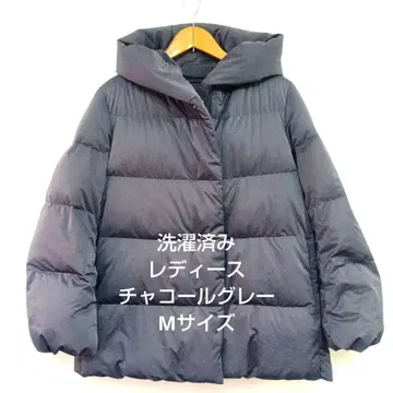 세탁 완료 여성용 158 차콜 그레이 M 사이즈 다운 자켓
