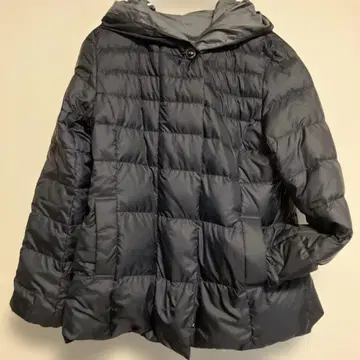 So close 다크 네이비 퀼팅 다운 자켓 후드 부착