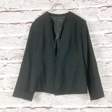 r422 22OCTOBRE 블랙 노카라 자켓 L~LL