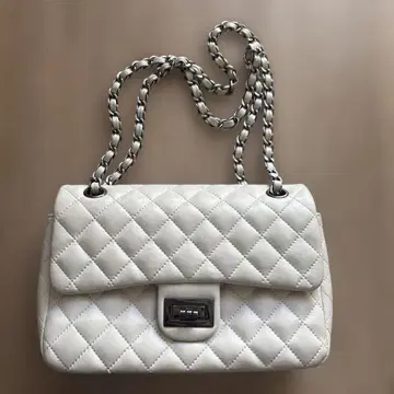 천연 가죽 퀼팅 체인 백