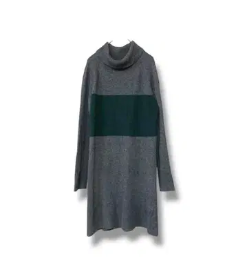 아파트 바이 로리즈 터틀 니트 원피스 그레이 캐시미어 혼방 롱 M