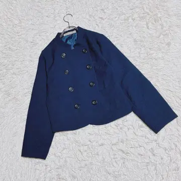 [ mieuxrie ] 노카라 자켓 ( S ) 더블 네이비 포멀