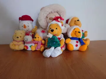 크리스마스 곰돌이 푸 봉제 인형