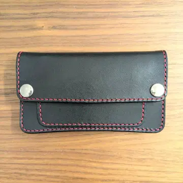 이탈리아 가죽 트래커 지갑 미들 일본제