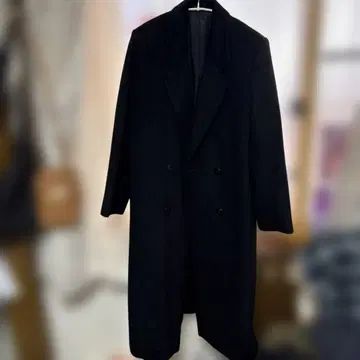 G-FIRENZE 블랙 더블 브레스트 코트