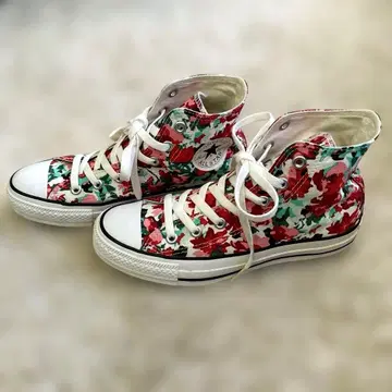 ALL STAR 컨버스 하이컷 스니커즈 꽃무늬