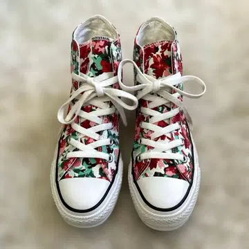 레어 컨버스 ALL STAR 하이컷 스니커즈 꽃무늬 여성용