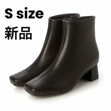 새상품 EVOL 스퀘어토 숏부츠 다크 브라운 S size