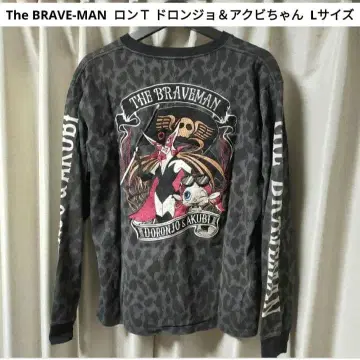 The BRAVE-MAN x 도론죠 & 아쿠비짱 롱 T L 사이즈
