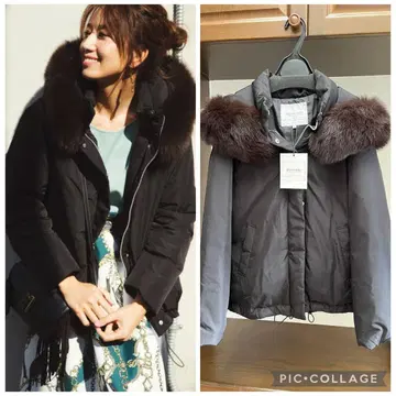 새상품 마이 스트라다 퍼 부착 다운 코트