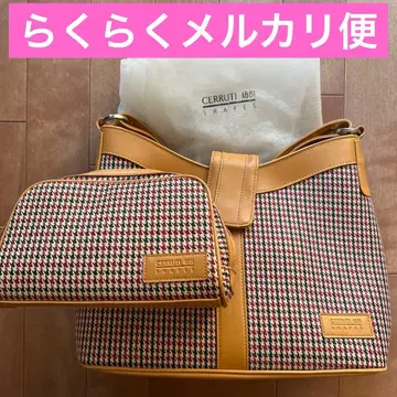 CERRUTI 1881 체크 무늬 여성용 핸드백